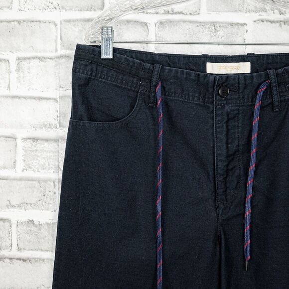 ONES STROKE Tokyo Men's Drawstring Trouser Pants Navy front Black back 6 - Picture 7 of 9